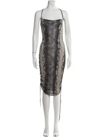 Pre-owned Priscavera Nylon Mini Dress W/ Tags In Grey