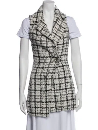 Pre-owned Priscavera Plaid Print Vest In Multi