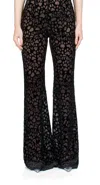 Priscavera Pv Paws Fitted Flared Pants In Black In Black