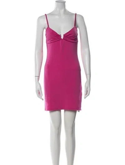 Pre-owned Priscavera Scoop Neck Mini Dress W/ Tags In Pink