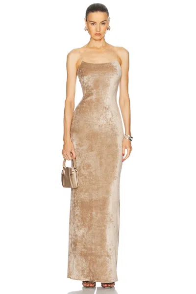 Priscavera Square Neck Maxi Dress In Sand