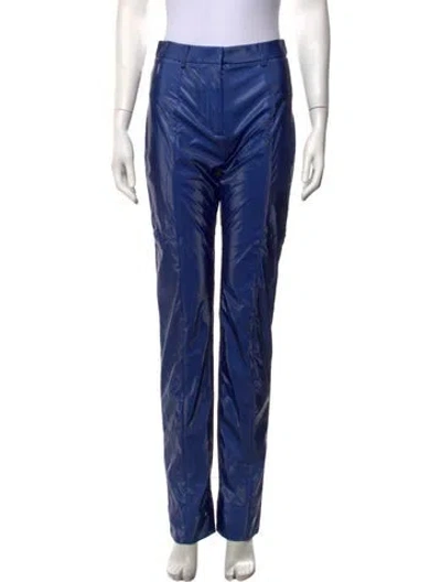 Pre-owned Priscavera Straight Leg Pants In Blue