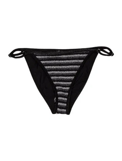 Pre-owned Priscavera Striped Glitter Accents Bottoms W/ Tags In Blue