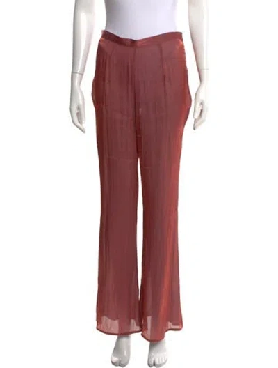 Pre-owned Priscavera Wide Leg Pants In Red