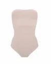 Prism Energized Strapless Bodysuit In Blush In Gold