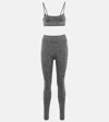 Prism Sports Bra And Leggings Set In Marl Grey
