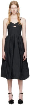 Pristine Black Revolver Midi Dress In Black