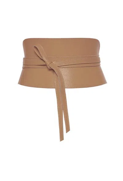 Pritch London Women's Corset Belt In Beige In Brown