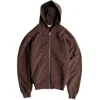 Privacy Luxury Zip Hood - Brown In Brown