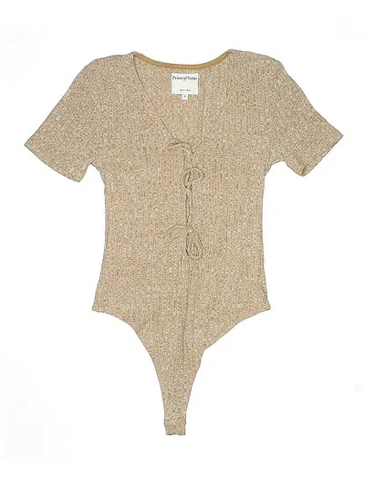 Pre-owned Privacy Please Bodysuit In Brown