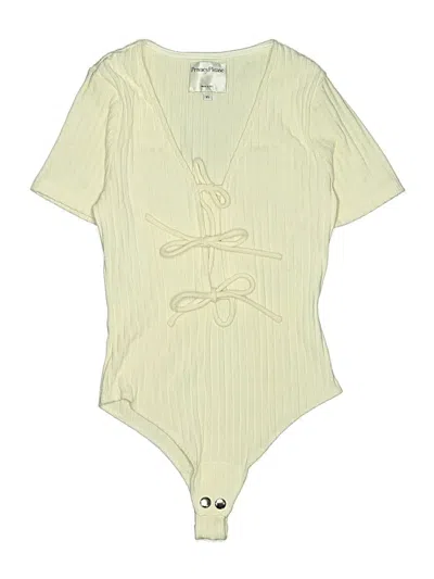Pre-owned Privacy Please Bodysuit In Yellow