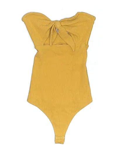 Pre-owned Privacy Please Bodysuit In Yellow