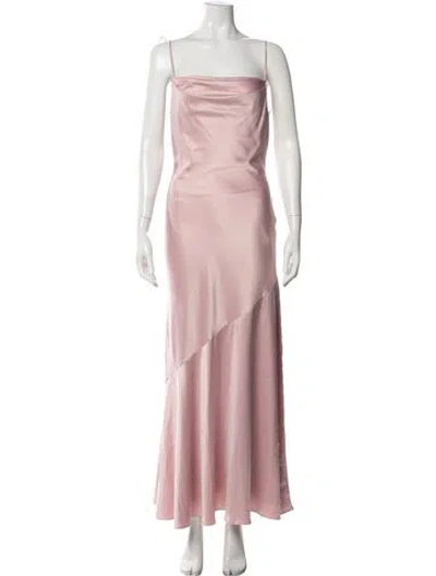Pre-owned Privacy Please Cowl Neck Long Dress In Pink