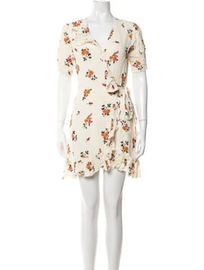 Pre-owned Privacy Please Floral Print Mini Dress In Neutrals
