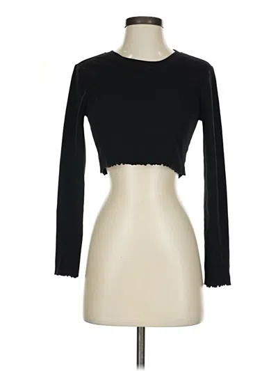 Pre-owned Privacy Please Long Sleeve Top Black Turtleneck Tops