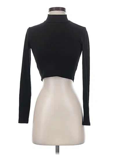 Pre-owned Privacy Please Long Sleeve Top Black Turtleneck Tops