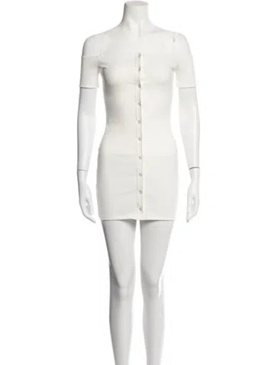 Pre-owned Privacy Please Off-the-shoulder Mini Dress In White
