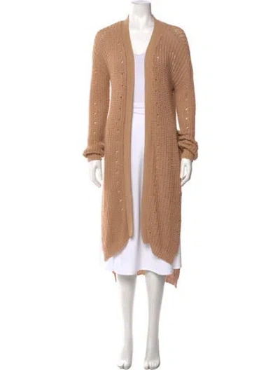 Pre-owned Privacy Please Open Front Sweater In Neutral