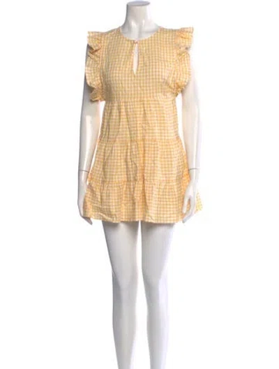 Pre-owned Privacy Please Plaid Print Mini Dress In Multicolor