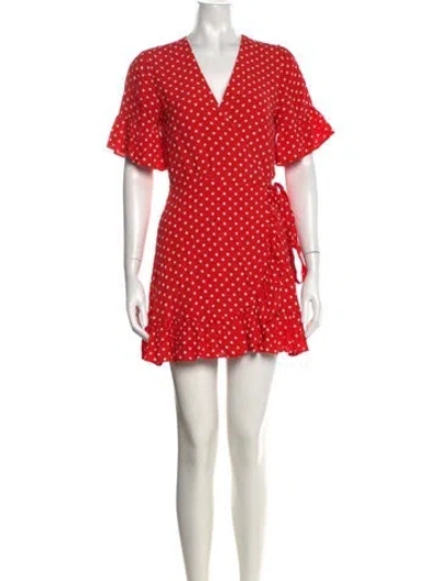 Pre-owned Privacy Please Polka Dot Print Mini Dress In Red