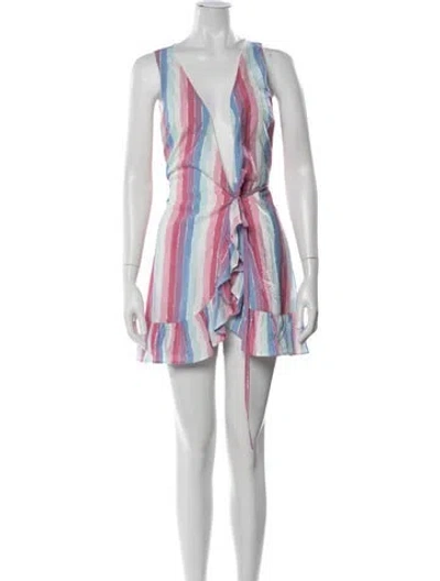 Pre-owned Privacy Please Printed Mini Dress In Multi
