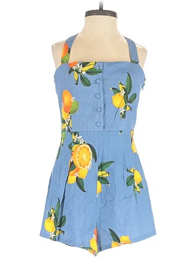 Pre-owned Privacy Please Romper In Blue