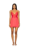 Privacy Please Rosette Slip Dress In Red