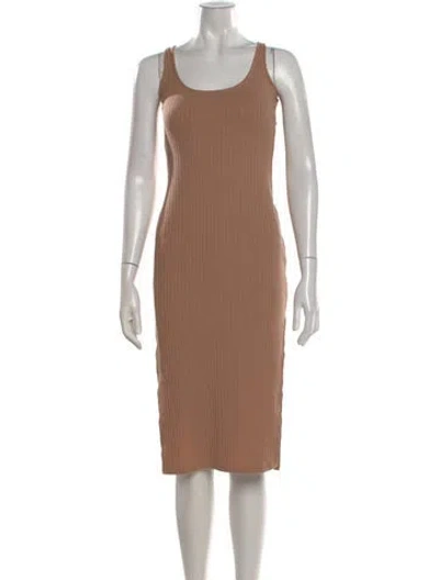 Pre-owned Privacy Please Scoop Neck Knee-length Dress In Neutral
