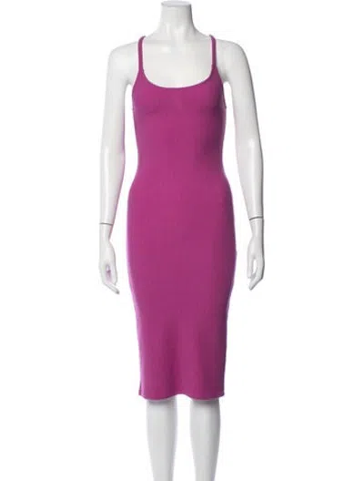 Pre-owned Privacy Please Scoop Neck Midi Length Dress W/ Tags In Pink