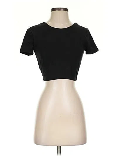 Pre-owned Privacy Please Short Sleeve Top Black Sweetheart Neckline Tops