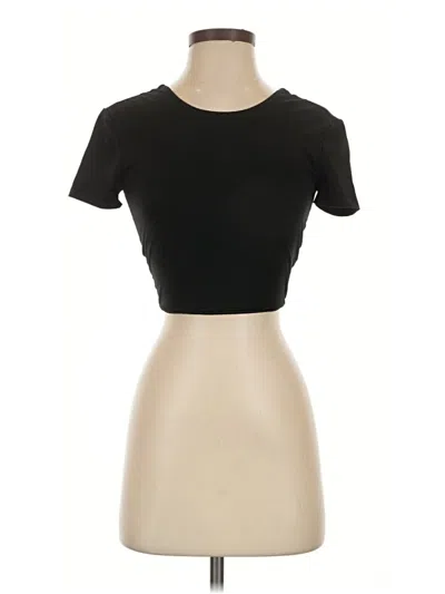 Pre-owned Privacy Please Short Sleeve Top Black Sweetheart Neckline Tops