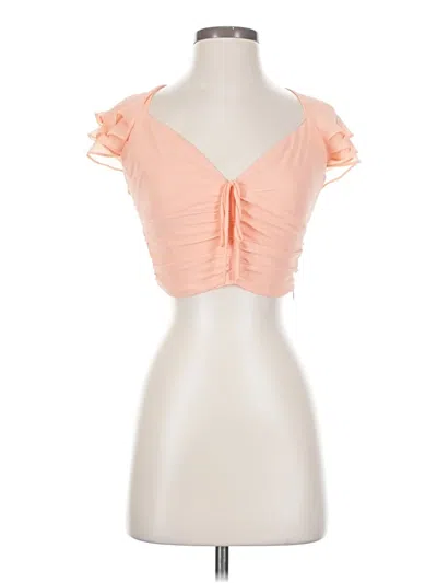 Pre-owned Privacy Please Short Sleeve Top Orange Sweetheart Neckline Tops