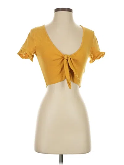 Pre-owned Privacy Please Short Sleeve T-shirt In Gold