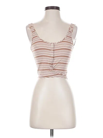Pre-owned Privacy Please Sleeveless Top Brown Sweetheart Neckline Tops