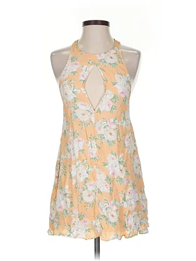 Pre-owned Privacy Please Sleeveless Top Orange Halter Neckline Tops