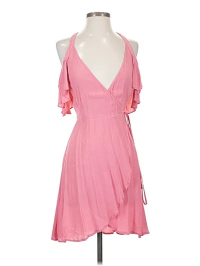 Pre-owned Privacy Please Sleeveless Top Pink Halter Neckline Tops