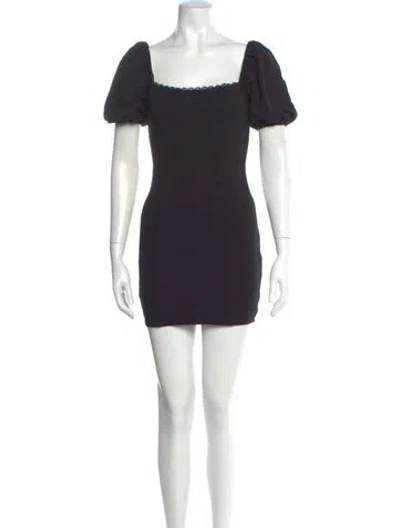 Pre-owned Privacy Please Square Neckline Mini Dress In Black