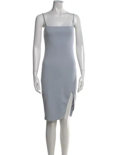 Pre-owned Privacy Please Square Neckline Mini Dress In Blue