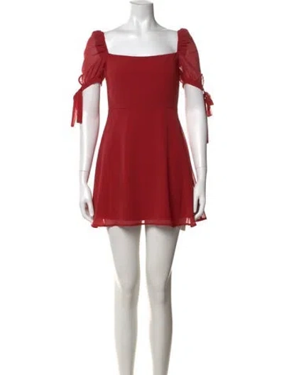 Pre-owned Privacy Please Square Neckline Mini Dress In Pink