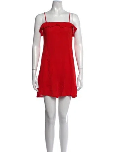 Pre-owned Privacy Please Square Neckline Mini Dress In Pink