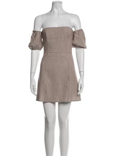 Pre-owned Privacy Please Square Neckline Mini Dress In White