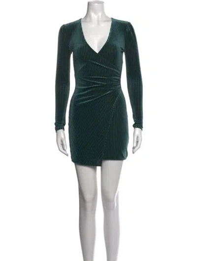 Pre-owned Privacy Please Striped Mini Dress In Green