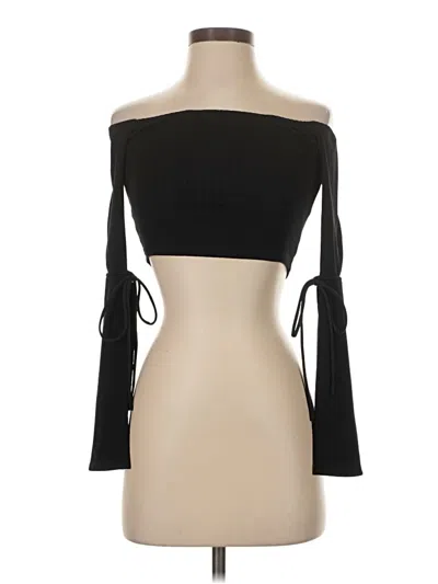 Pre-owned Privacy Please Tube Top Black Strapless Neckline Tops