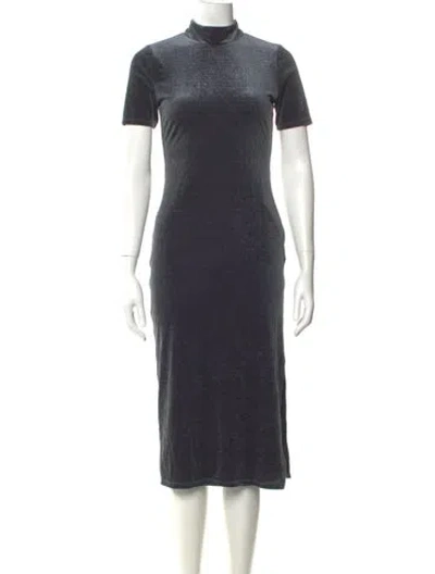 Pre-owned Privacy Please Turtleneck Midi Length Dress In Green