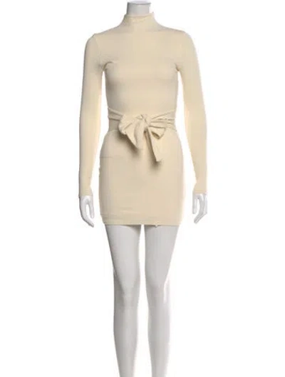Pre-owned Privacy Please Turtleneck Mini Dress In Neutral
