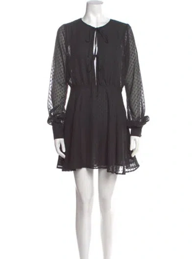 Pre-owned Privacy Please V-neck Mini Dress In Gray