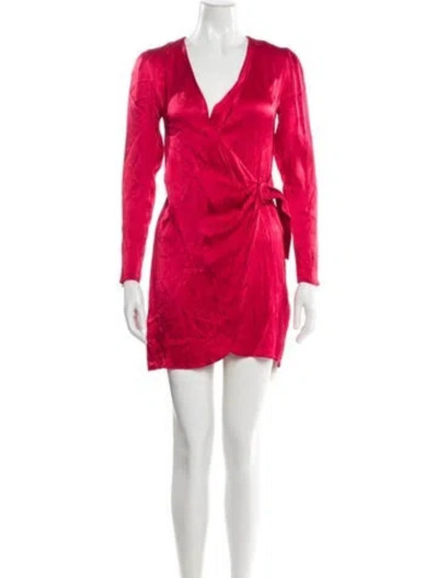 Pre-owned Privacy Please V-neck Mini Dress In Pink