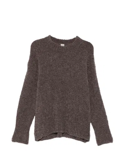 Private 0204 Bouclé Crew-neck Sweater In Brown