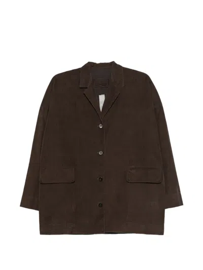 Private 0204 Corduroy Button-up Jacket In Brown