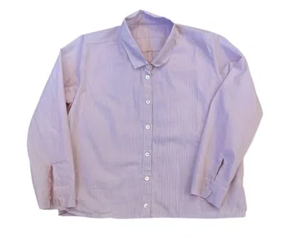 Private 0204 Cotton Shirt 3/4 Sleeve Without Pocket In Pinky In Multi